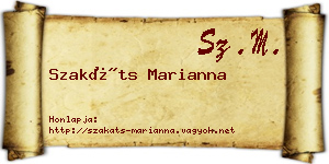 Szakáts Marianna névjegykártya